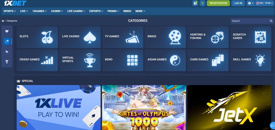 1xbet online casinos India